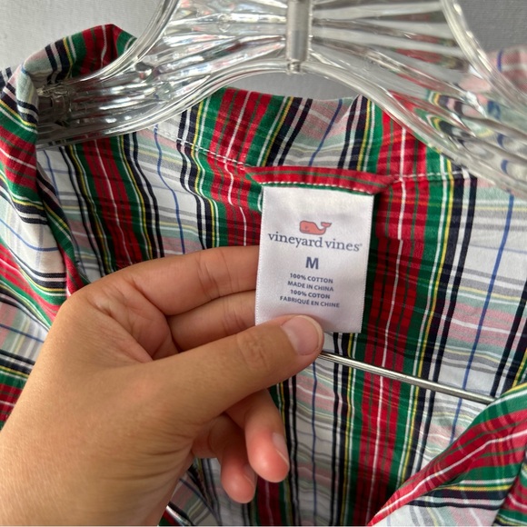 Vineyard Vines Plaid Button Down Pajama Top / Size M - Picture 4 of 6